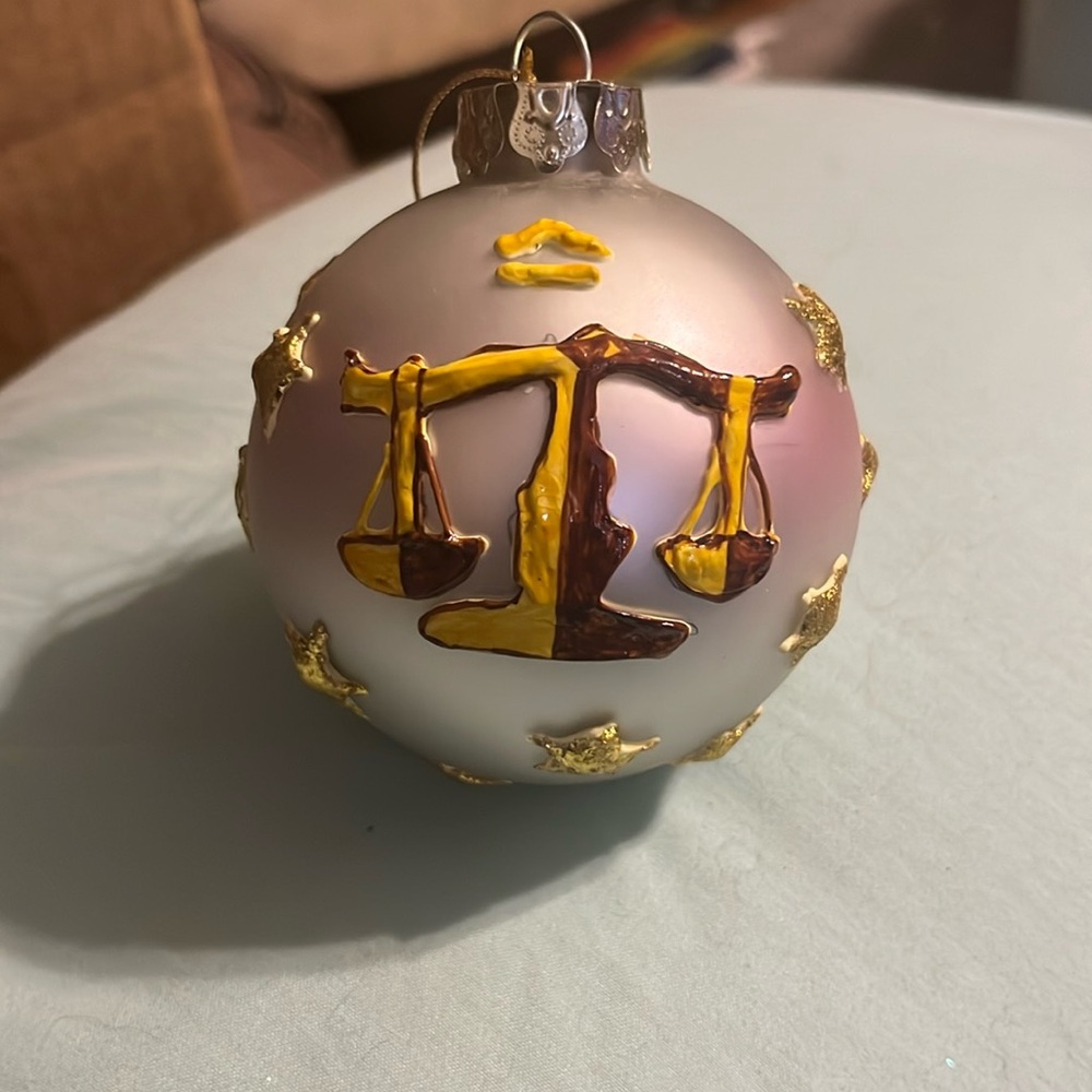 Glass Libra Ornament